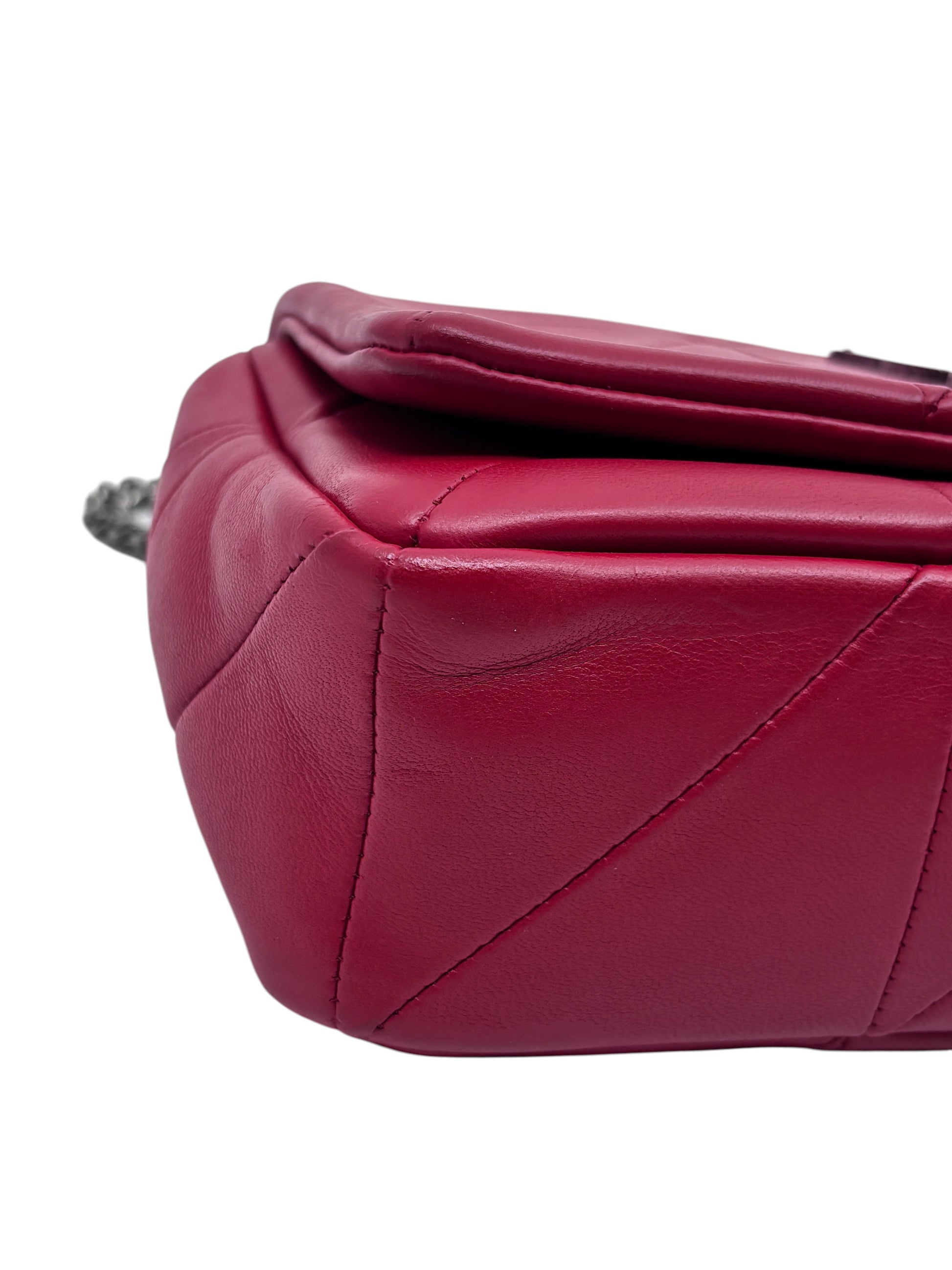 Posh Purse Co red Saint Laurent Jamie crossbody bag featuring quilted leather and detailed stitching