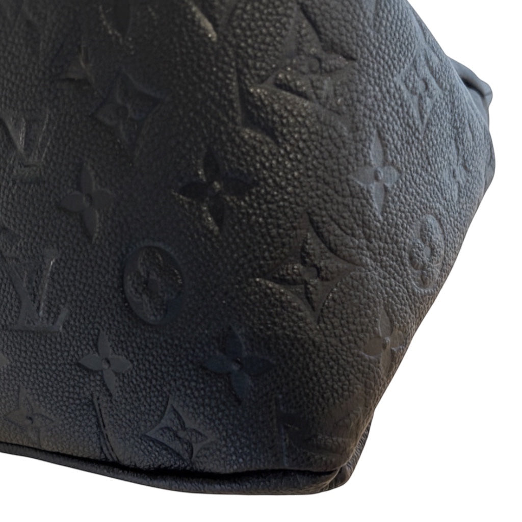Posh Purse Co black Louis Vuitton Artsy MM embossed leather hobo bag with braided handle