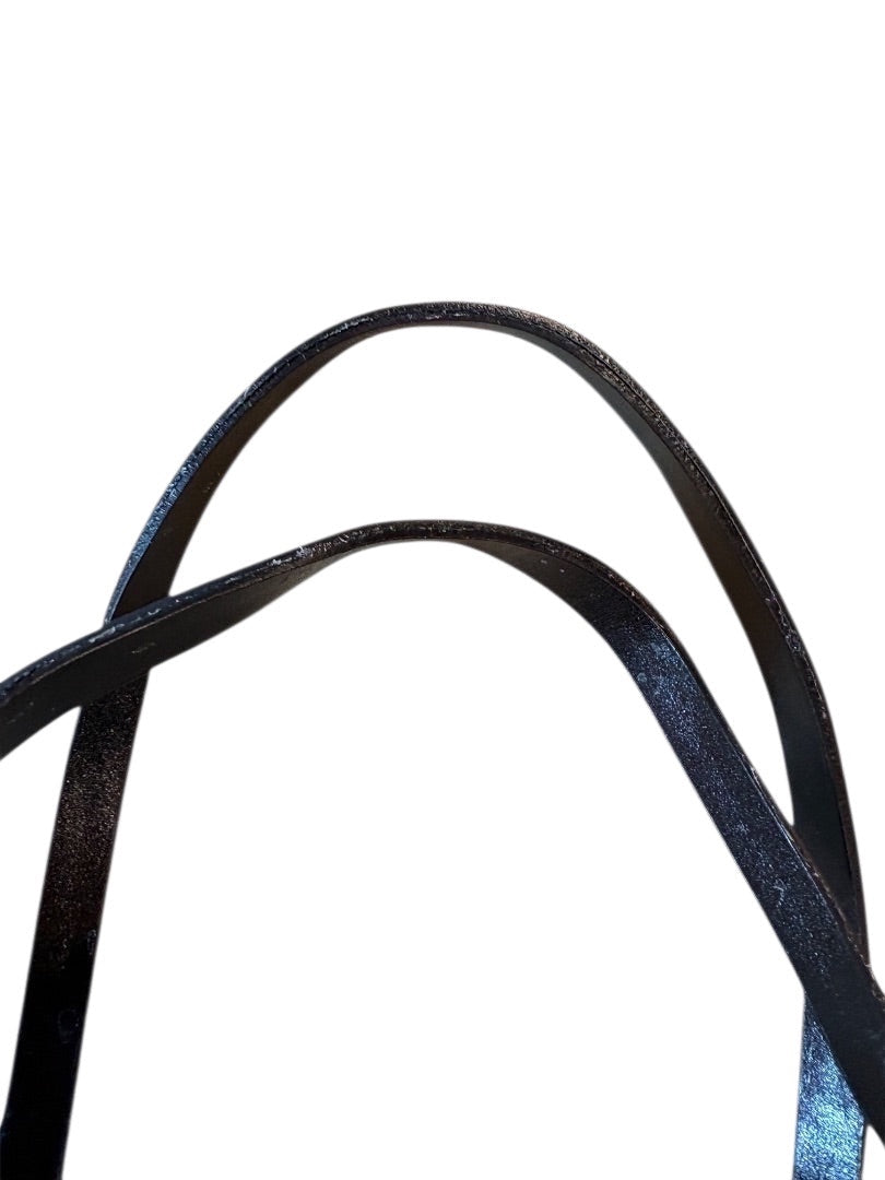 Posh Purse Co Fendi Barrel Bauletto black leather handbag with double top handles and zip closure.