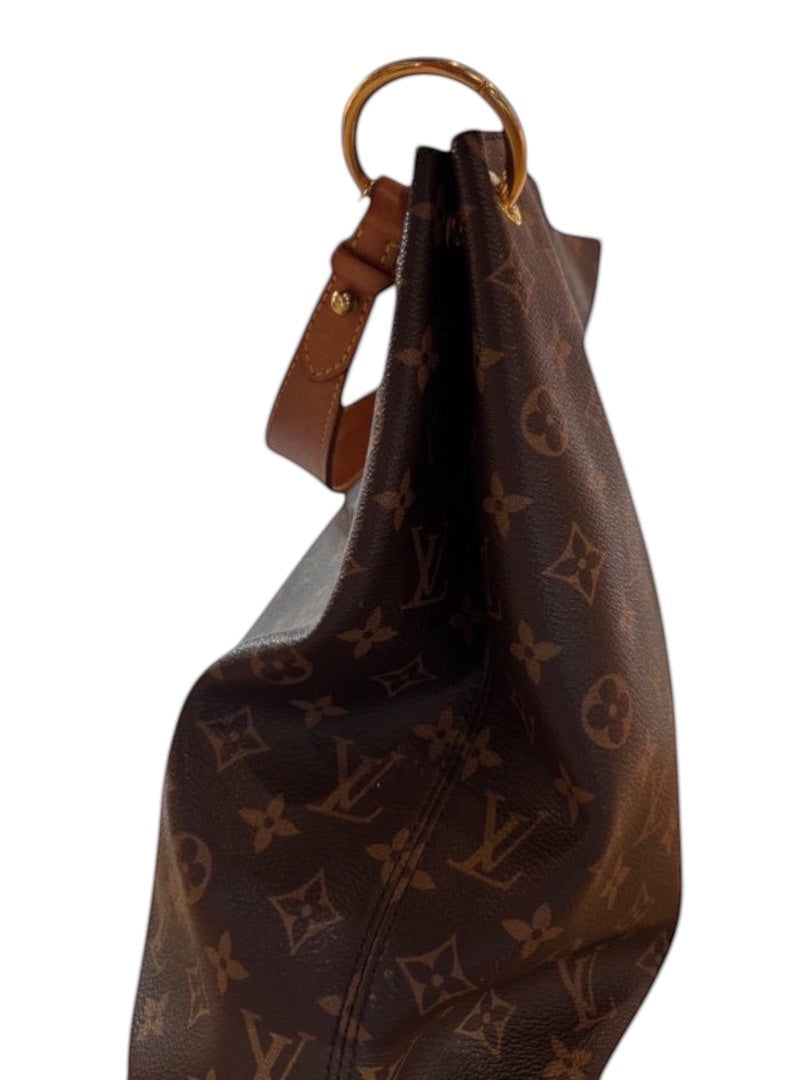 Posh Purse Co Louis Vuitton Graceful MM Monogram Canvas shoulder bag with Pivoine interior and gold-tone hardware.
