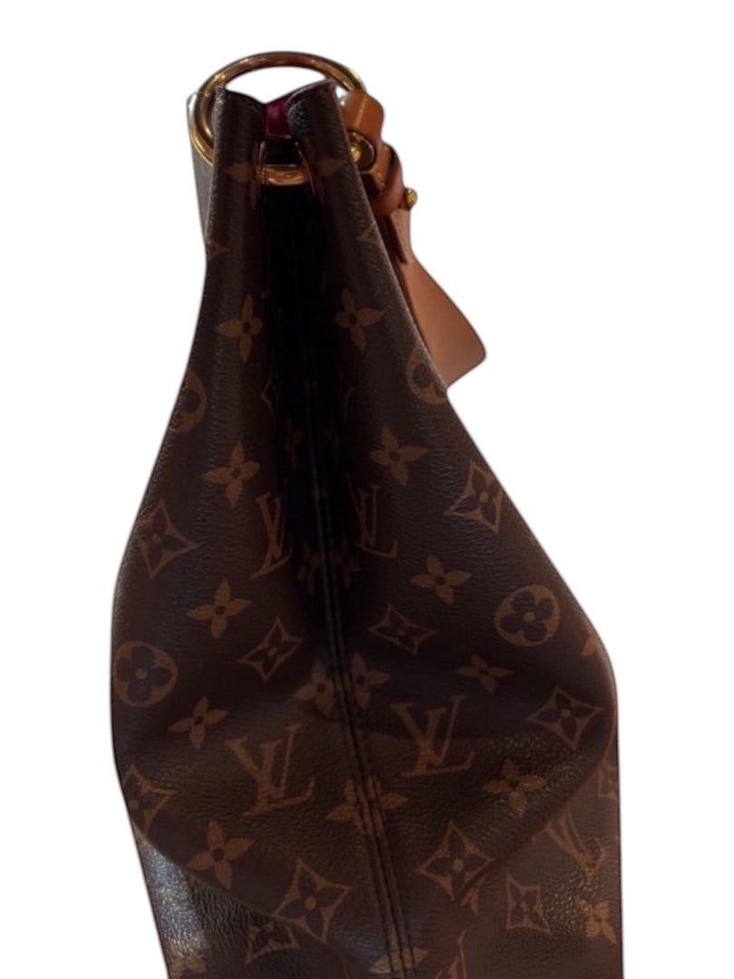 Posh Purse Co Louis Vuitton Graceful MM Monogram Canvas shoulder bag with Pivoine interior and gold-tone hardware.