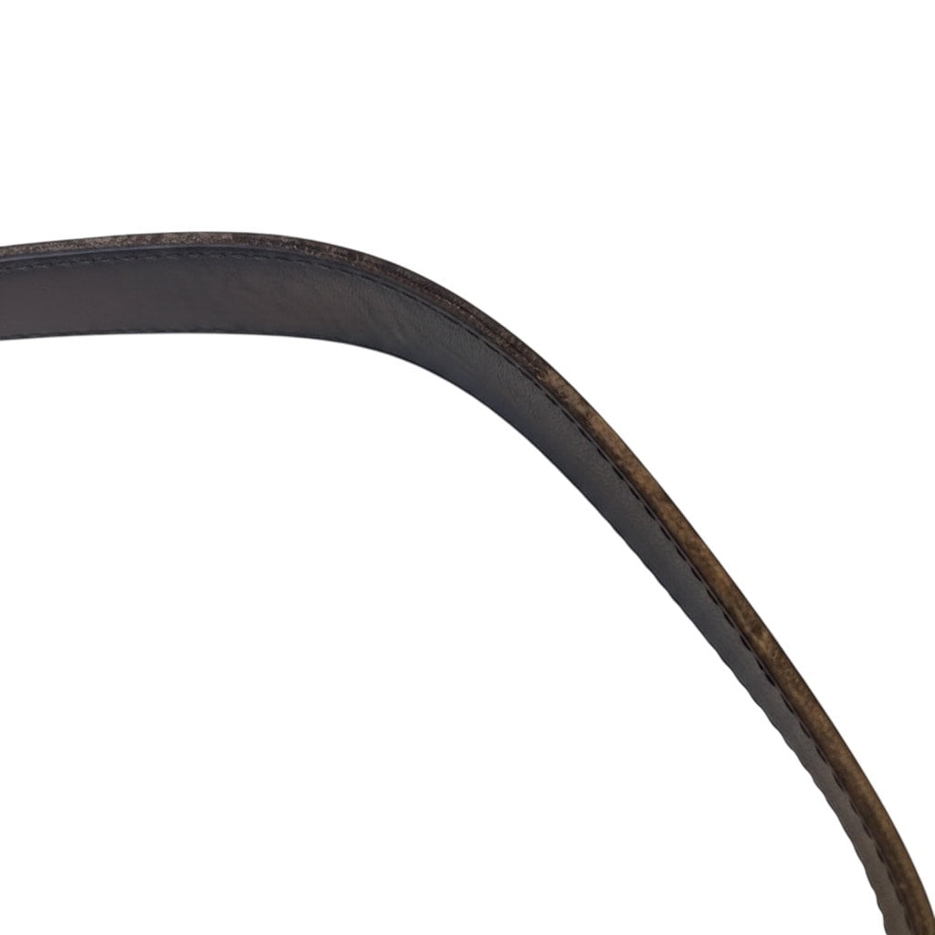 Posh Purse Co Louis Vuitton Graceful MM shoulder strap in Damier Ebene canvas and brown leather.
