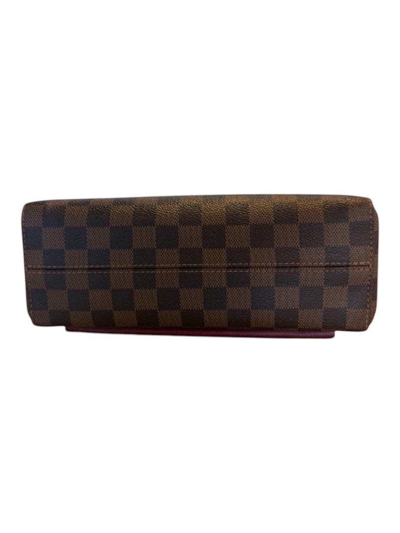 Posh Purse Co. Louis Vuitton Vavin bag in brown Damier Ebene canvas with leather trim and gold-tone hardware.